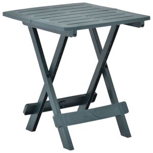 vidaXL saliekams dārza galds, zaļ&scaron;, 45x43x50 cm, plastmasa