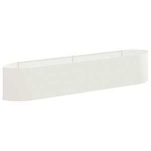 vidaXL Paaugstināta dārza gulta Balts 220 x 40 x 40 cm Tērauds