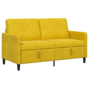 vidaXL Sofas ar uzglabā&scaron;anu 2-vietīgs Dzeltena 152 x 78 x 87 cm
