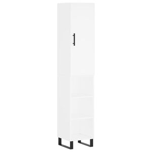 vidaXL augstais skapītis, balts, 34,5x34x180 cm, inženierijas koks