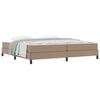 vidaXL Gultas rāmis ar matraci Kapučīno 200 x 200 cm audums