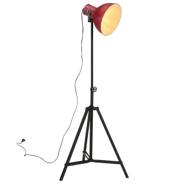 vidaXL grīdas lampa, 25 W, bružāti sarkana, 61x61x90/150 cm E27