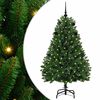 vidaXL Mākslīgā Ziemassvētku eglīte 150 cm 150 LED Silti balts Zaļa