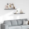 vidaXL sienas plaukti, 2 gab., pelēki, 90x23,5x3,8 cm, MDF