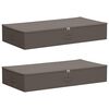 vidaXL Uzglabā&scaron;anas kaste 2 pcs Pelēka 90 x 48 x 15 cm Neausts audums
