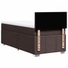 vidaXL atsperu gultas rāmis ar matraci, tum&scaron;i brūna, 90x200 cm, audums