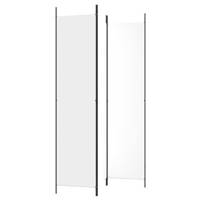 vidaXL 3-paneļu istabas aizslietnis, 150x220 cm, balts audums
