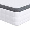 vidaXL Matracis Vidēji mīksts 90 x 200 cm Balts un pelēks