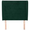 vidaXL galvgalis ar malām, 83x23x118/128 cm, tum&scaron;i zaļ&scaron; samts