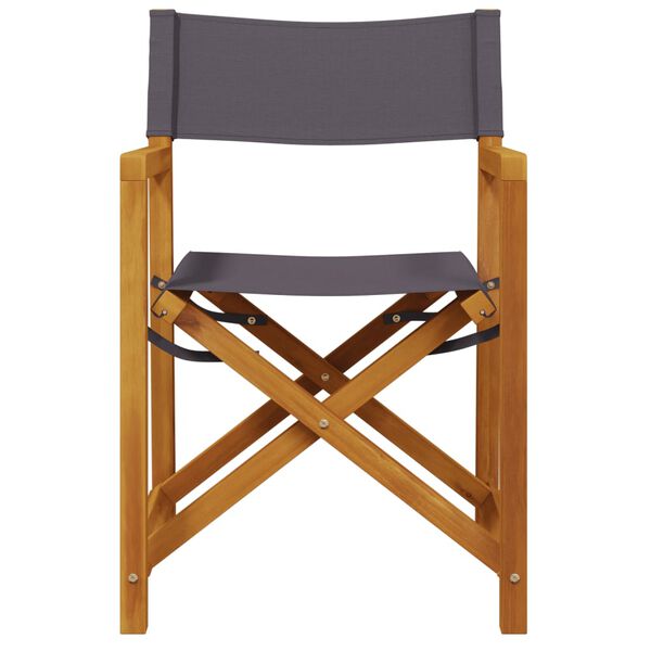 vidaXL saliekamie direktora krēsli, 2 gab., tumši pelēks audums