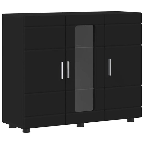 vidaXL Koka skapis Melna 88,5 x 30,5 x 73 cm Inženierijas koks