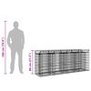 vidaXL Gabions pacelta gulta 2 pcs Sudraba 200 x 50 x 80 cm