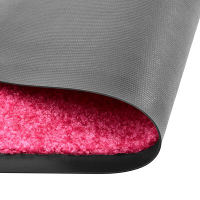 vidaXL durvju paklājs, mazgājams, rozā, 40x60 cm