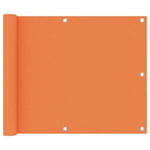 vidaXL balkona aizslietnis, 75x500 cm, oranžs audums