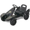 vidaXL Go Kart ar pedāļiem un regulējamu sēdvietu, melns