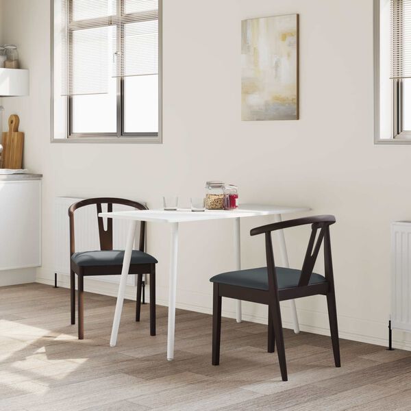 vidaXL Ēdamistabas krēsls 2 pcs Gai&scaron;i brūns un melns