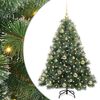vidaXL Mākslīgā Ziemassvētku eglīte su 150 LED Zaļa 120 cm PE un PVC