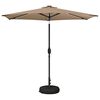 vidaXL Dārza parasols ar LED gaismām un pamatni 270 x 270 cm