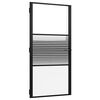 vidaXL Stikla durvis 102,5 x 3,5 x 201,5 cm Alumīnijs Melns