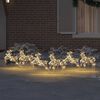 vidaXL LED brieži su 180 LED 6 pcs Zelts PET