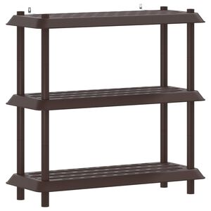vidaXL Plauktu vienība 3 līmeņi 100 x 40 x 96 cm PP Brūna