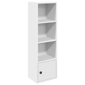 vidaXL grāmatu plaukts, balts, 31x24x102 cm, inženierijas koks