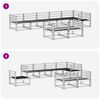 vidaXL Āra dīvānu komplekts 8 pcs Dabiska Cietā akācijas koks