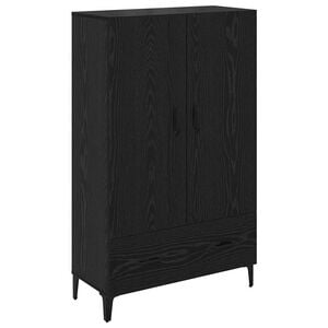 vidaXL Augstais skapītis ar atvilktni Melns ozolkoks 70 x 31 x 115 cm