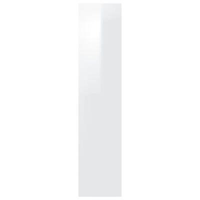 vidaXL grāmatu plaukts, aizslietnis, spīdīgi balts, 40x30x135 cm
