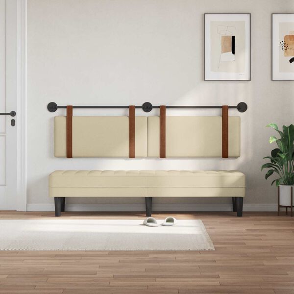 vidaXL Karājo&scaron;s galvgalis Krēmkrāsa 170 x 55 x 5 cm Antīks PU