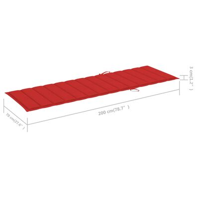 vidaXL sauļošanās zvilnis ar galdiņu un matraci, impregnēta priede