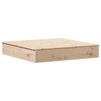 vidaXL smilšu kaste ar vāku, 111x111x19,5 cm, priedes masīvkoks