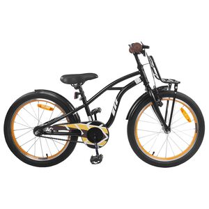 vidaXL Bērnu Velosipēds 18 Collas 5-7 gadiem Melns