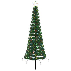 vidaXL Spīdīga LED Ziemassvētku eglīte ar mietiņu EKENAS 180 cm