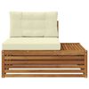 vidaXL Āra gals dīvāns Dabiska 115 x 83 x 73 cm Cietā akācijas koks