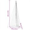 vidaXL LED Ziemassvētku eglīte 789 LED Krāsains 476 cm