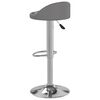 vidaXL bāra krēsli, 2 gab., pelēka mākslīgā āda