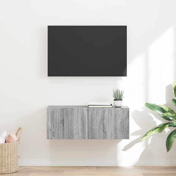vidaXL TV sienas skapītis Pelēks Sonoma 78,5 x 31 x 29,5 cm