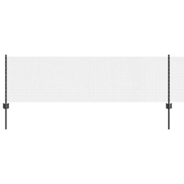 vidaXL Žogs ar stabu Pelēka 0,6 x 25 m Tērauds un PVC