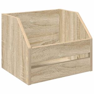 vidaXL Vinila albumu kaste Sonomas ozols 38 x 30 x 29 cm
