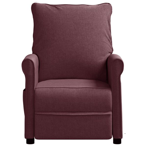 vidaXL elektrisks atpūtas krēsls, atgāžams, violets audums