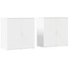 vidaXL kumodes, 2 gab., baltas, 79x38x80 cm, inženierijas koks