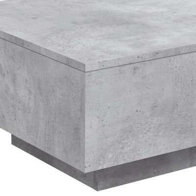 vidaXL kafijas galdiņš, betona pelēks, 55x55x31 cm, inženierijas koks
