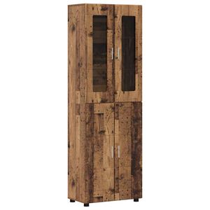vidaXL Augstais skapītis FLORIN 60 x 35 x 182 cm Vecs koks