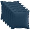 vidaXL Spilvenu pārvalks 6 gab. HOUTEN Tums zils 40 x 40 cm kordurojs