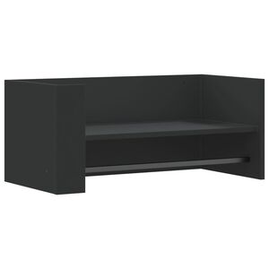vidaXL sienas plaukts, melns, 70,5x35x30,5 cm, inženierijas koks