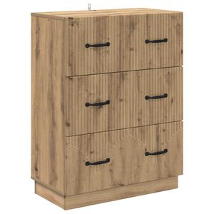 vidaXL Atvilktņu skapis Artisan Ozols 66 x 34,5 x 87 cm