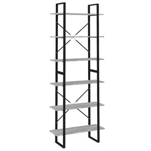 vidaXL augsts plaukts, pelēka ozola, 80x30x210 cm, inženierijas koks