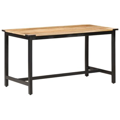 vidaXL virtuves galds, 140x70x76 cm, neapstrādāts mango masīvkoks