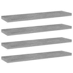 vidaXL plauktu dēļi, 4 gab., betonpelēki 40x10x1,5cm inženierijas koks
